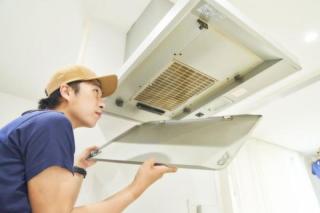 白くまが笑い転げる レンジフードクリーニング（レンジフード型）