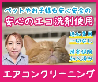 子ども・ペットも安心のエコ洗剤を使ったエアコンクリーニング