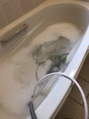 風呂釜配管内には見えない汚れや細菌が溜まっています！綺麗なお湯でリラックス！
