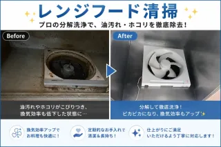 頑固な油汚れも綺麗にリセット！プロペラタイプ清掃
