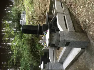 お墓掃除の作業後