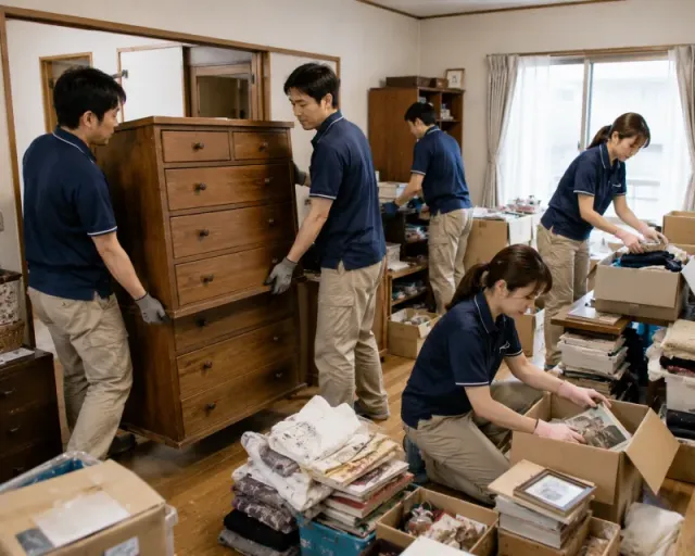 遺品整理、生前整理、不用品回収、特殊清掃のサービス写真